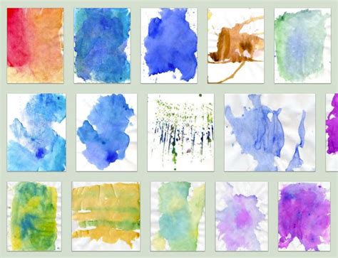 Free Watercolors: Backgrounds, Patterns, Objects, .